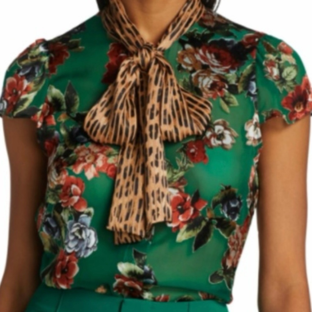 Alice and Olivia floral blouse